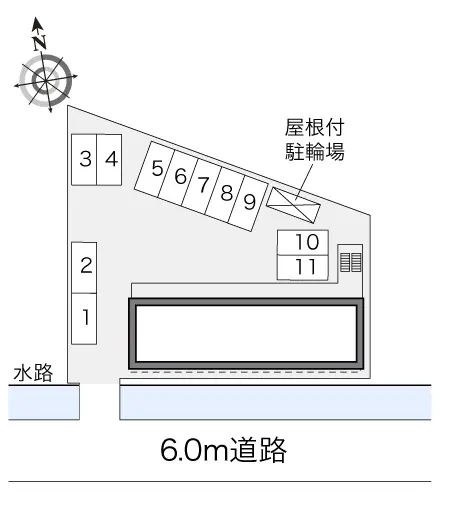 ★手数料０円★岡山市北区下中野　月極駐車場（LP）